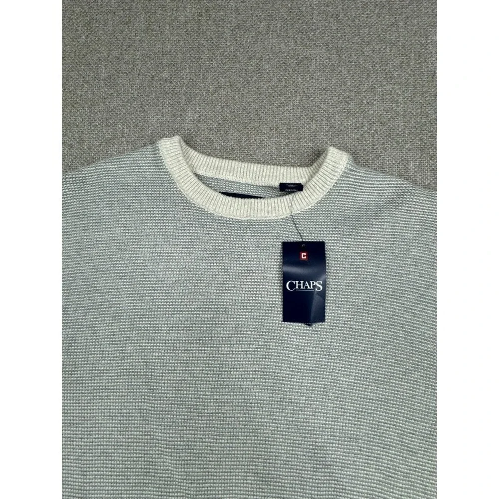 CHAPS Sweater Mens 2XL Pullover Crew Neck Long Sleeve Cotton Outdoors Casual